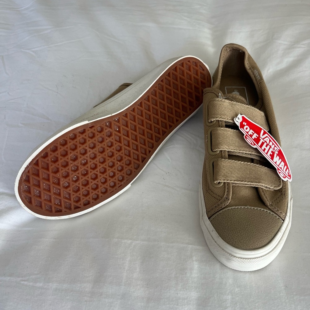 Vans Tan Velcro Sneakers